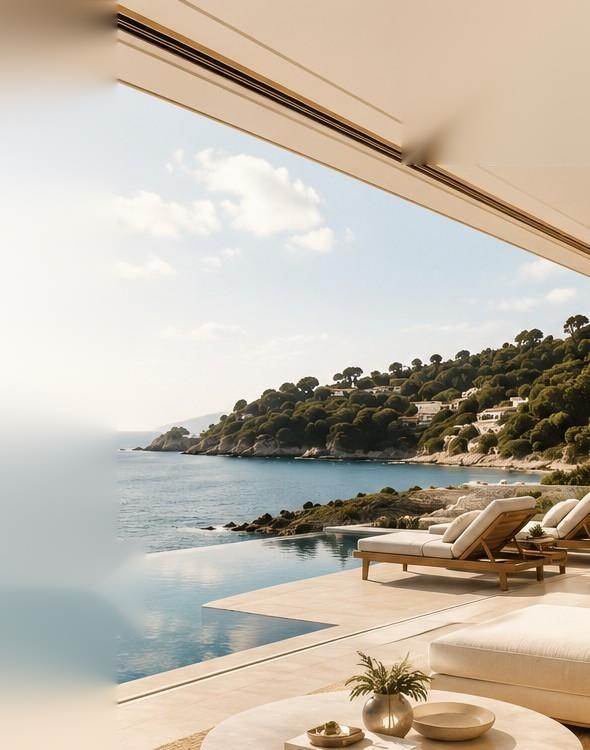 Luxury holiday property with pool overlooking the ocean